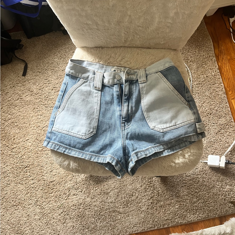 PacSun Blue Jean Shorts with Cuffed Hem